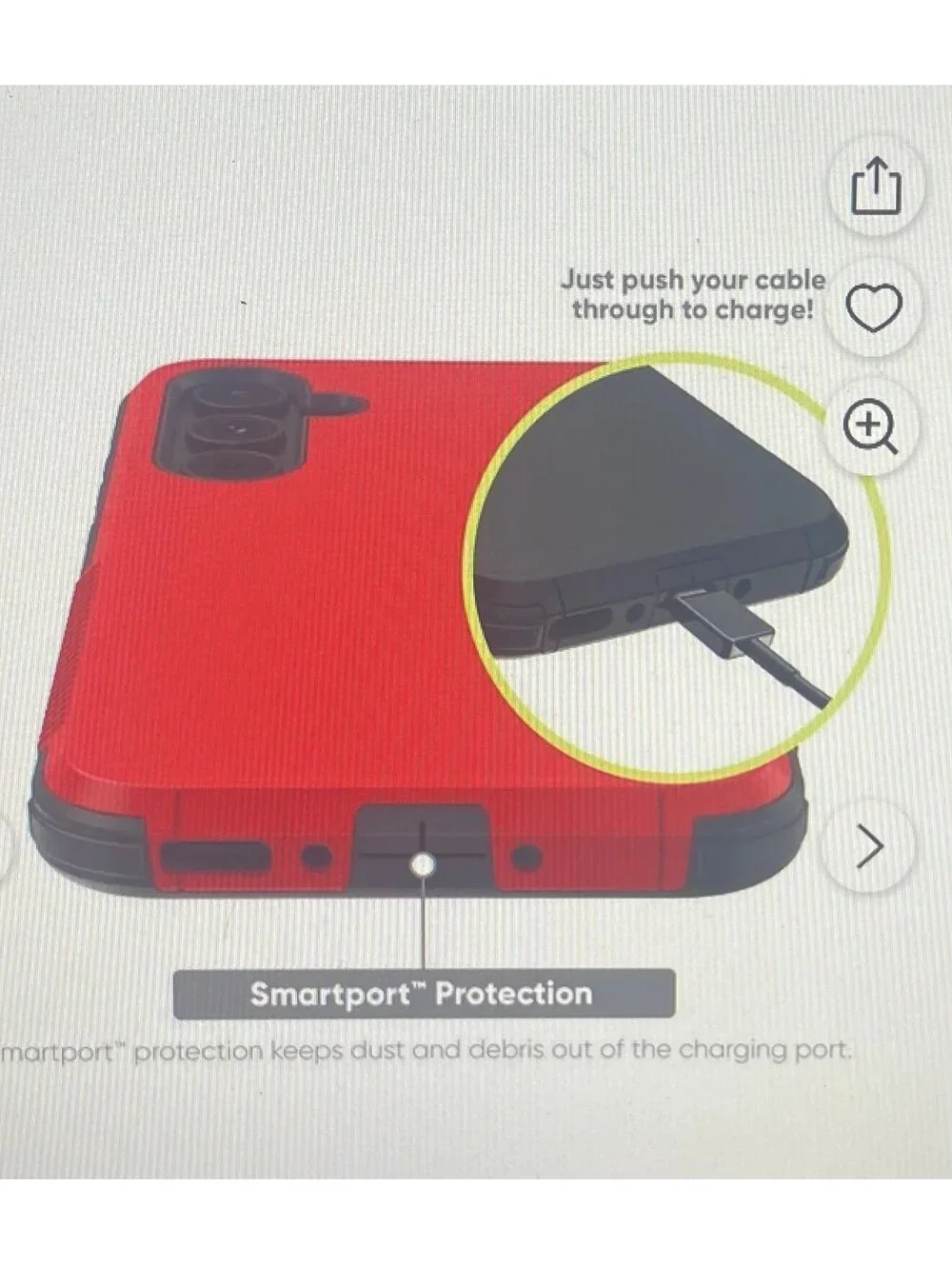 Onn Case for Samsung Galaxy A35 5G Red/Gray